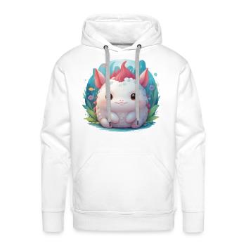 Your Comfy Companion Through Life - Men's Premium Hoodie - white - Front - Liam (192cm)