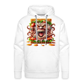 Terrifying Monster Sandwich - Men's Premium Hoodie - white - Front - Liam (192cm)