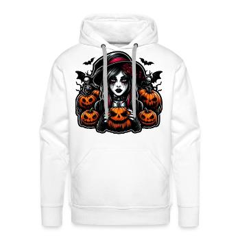 scary Halloween costume Outfit spooky gothic witch - Men's Premium Hoodie - white - Front - Liam (192cm)