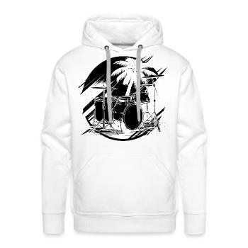 Trap Set Drawing - Men's Premium Hoodie - white - Front - Liam (192cm)