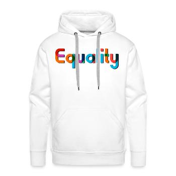 Equality - Men's Premium Hoodie - white - Front - Liam (192cm)