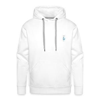 flowers blue - Men's Premium Hoodie - white - Front - Liam (192cm)