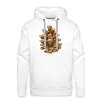 A watercolor painting of a brown pine tree - Men's Premium Hoodie - white - Front - Liam (192cm)