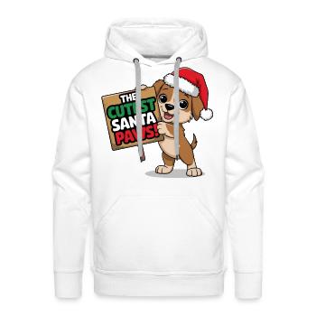 Cutest Santa Paws - Men's Premium Hoodie - white - Front - Liam (192cm)