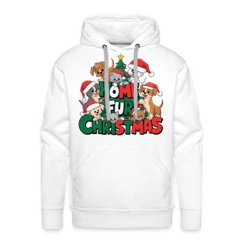 Home Fur Christmas - Men's Premium Hoodie - white - Front - Liam (192cm)