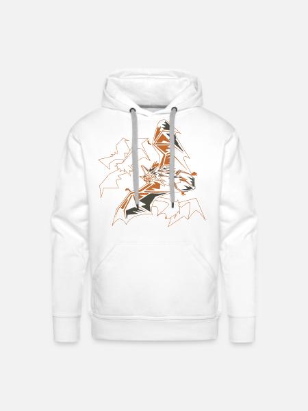 Polygon Bats - Men's Premium Hoodie - white