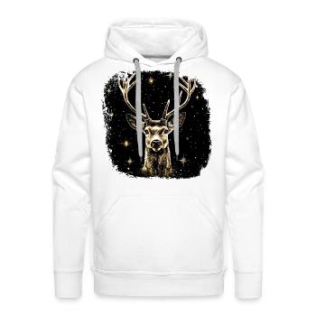 Beautiful stag - Men's Premium Hoodie - white - Front - Liam (192cm)
