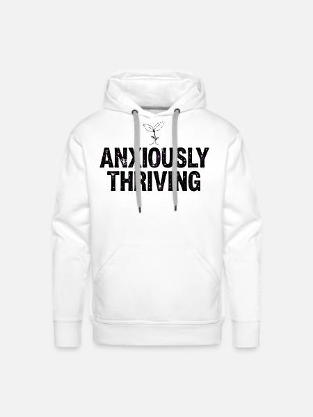 Anxious Yum Glitter - Men's Premium Hoodie - white