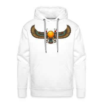 Solar Winged Emblem - Men's Premium Hoodie - white - Front - Liam (192cm)
