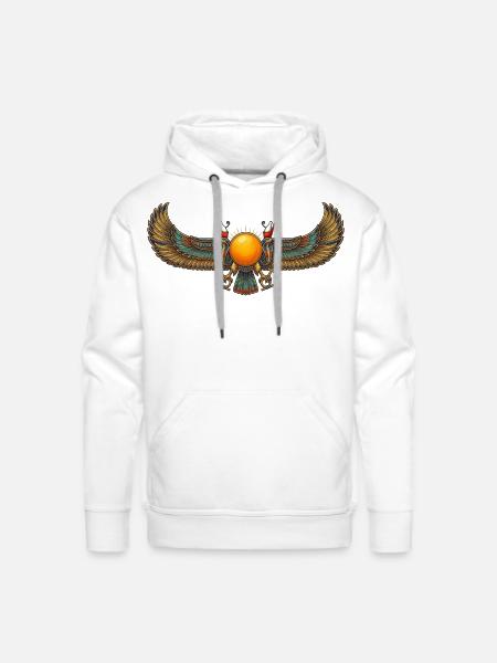 Solar Winged Emblem - Men's Premium Hoodie - white