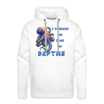I Possess No Fear Of Depths - Men's Premium Hoodie - white - Front - Liam (192cm)