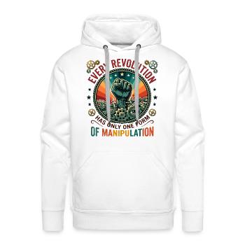 Fist of Revolution Gearwork - Men's Premium Hoodie - white - Front - Liam (192cm)