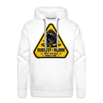 Dubstep Riddim Bass Crusher - Men's Premium Hoodie - white - Front - Liam (192cm)