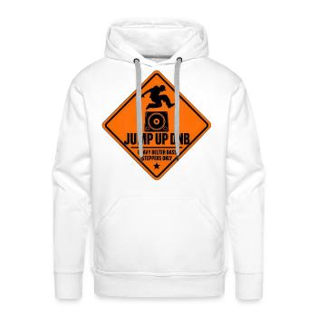 Jump Up DNB Sign Heavy Bass - Men's Premium Hoodie - white - Front - Liam (192cm)
