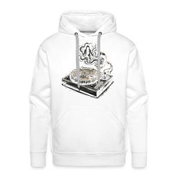 Haunted Phone Booth Spooky Forest Retro Horror - Men's Premium Hoodie - white - Front - Liam (192cm)