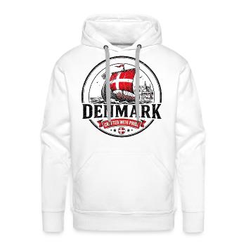 Denmark-Viking-Longship---Castle-Danish-Pride- - Men's Premium Hoodie - white - Front - Liam (192cm)