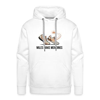 Miles Make Memories Sneakers Sunset - Men's Premium Hoodie - white - Front - Liam (192cm)