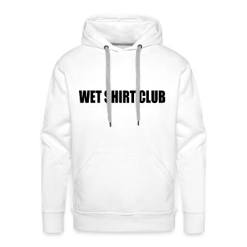 Wet shirt club - Men's Premium Hoodie - white - Front - Liam (192cm)