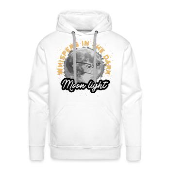 Whispers in the Dark Moonlight T-Shirt | Mystical  - Men's Premium Hoodie - white - Front - Liam (192cm)