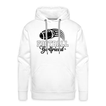 Football Girlfriend Football Player Girlfriend - Men's Premium Hoodie - white - Front - Liam (192cm)
