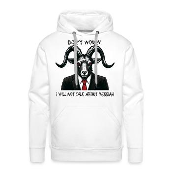 Goat In A Suit - Men's Premium Hoodie - white - Front - Liam (192cm)