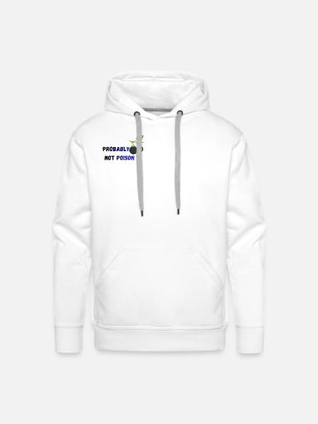 Probably Not Poison -Black Nightshade - Men's Premium Hoodie - white