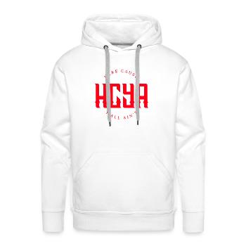 HCYA WC RED - Men's Premium Hoodie - white - Front - Liam (192cm)