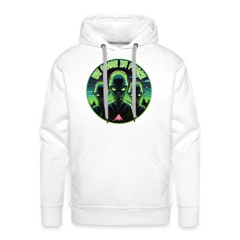 We Come In Peace - Men's Premium Hoodie - white - Front - Liam (192cm)