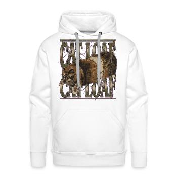 Cat Loaf Heavy Metal Parody - Men's Premium Hoodie - white - Front - Liam (192cm)