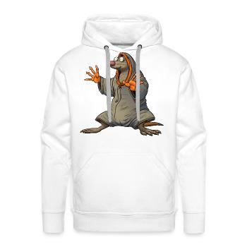 Yogi Mole - Men's Premium Hoodie - white - Front - Liam (192cm)