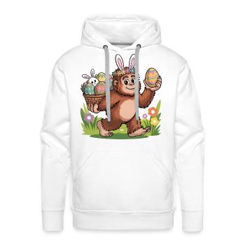 Cute Happy Easter Bunny Egg Hunt Squad - Men's Premium Hoodie - white - Front - Liam (192cm)