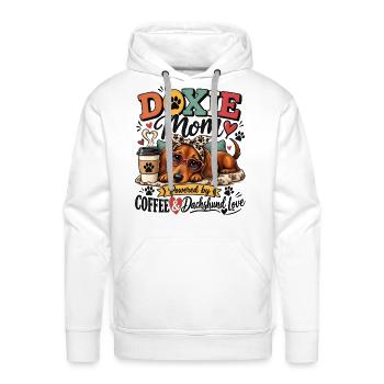 Doxie Mom – Dachshund Mom Coffee & Love Shirt - Men's Premium Hoodie - white - Front - Liam (192cm)