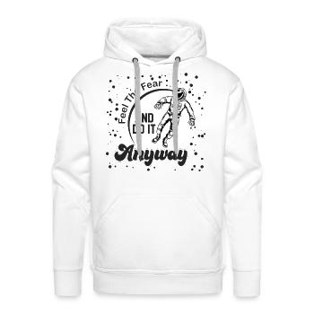 Motivational Astronaut Saying Design - Men's Premium Hoodie - white - Front - Liam (192cm)