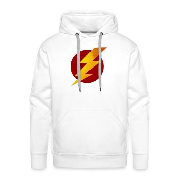 Lightning Bolt - Men's Premium Hoodie - white - Front - Liam (192cm)