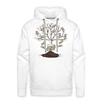 Dollars - Molleton à capuche Premium pour homme - blanc - Devant - Liam (192cm)