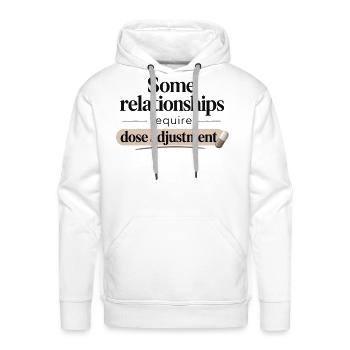 Dose Adjustment for Relationships - Men's Premium Hoodie - white - Front - Liam (192cm)