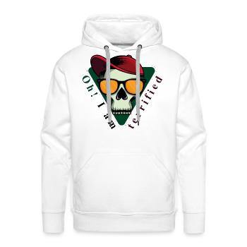 I am terrified - Men's Premium Hoodie - white - Front - Liam (192cm)