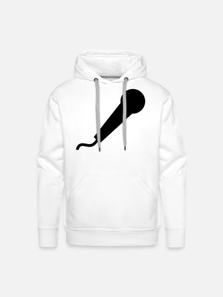 Microphone - Men's Premium Hoodie - white
