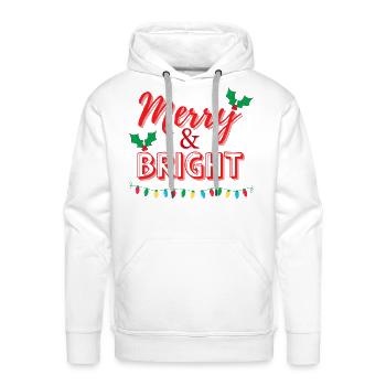 Merry Bright - Men's Premium Hoodie - white - Front - Liam (192cm)