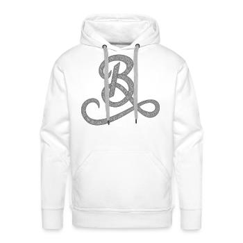 Alphabet B letter letter B initial initial B monog - Men's Premium Hoodie - white - Front - Liam (192cm)