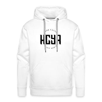 HCYA WC BLACK - Men's Premium Hoodie - white - Front - Liam (192cm)