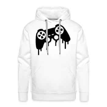 Controller Graffiti - Men's Premium Hoodie - white - Front - Liam (192cm)