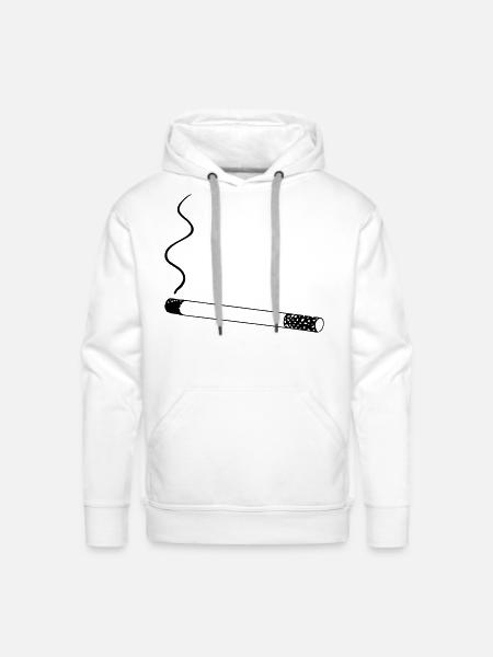 smoking - Men's Premium Hoodie - white