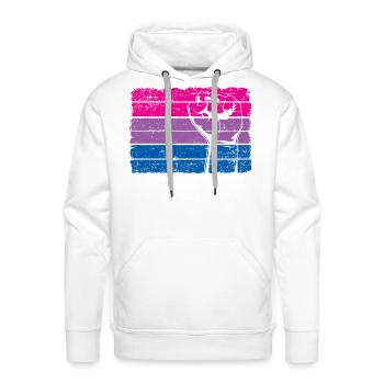 I Stand Bi It Bisexual Funny Bi Pride - Men's Premium Hoodie - white - Front - Liam (192cm)