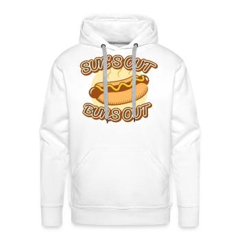 Sun s Out Buns Out - Men's Premium Hoodie - white - Front - Liam (192cm)