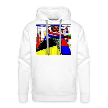COLORFUL PICTURE - Men's Premium Hoodie - white - Front - Liam (192cm)
