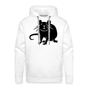 Rat - Men's Premium Hoodie - white - Front - Liam (192cm)