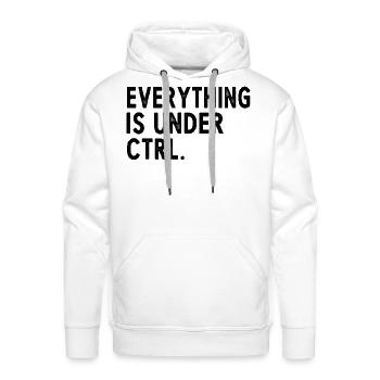 Everything is under Ctrl - Men's Premium Hoodie - white - Front - Liam (192cm)