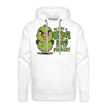Be Like a kiwi BIrd Small But Fierce1 - Men's Premium Hoodie - white - Front - Liam (192cm)