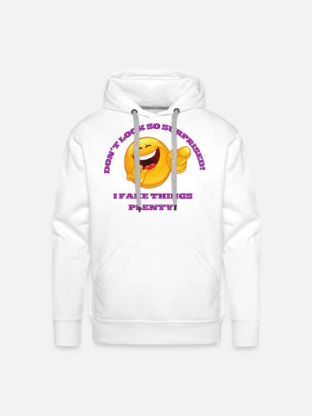 SO SURPRISED - Men's Premium Hoodie - white